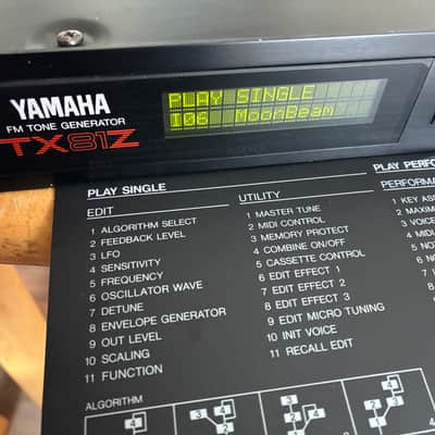 Yamaha TX81Z Rackmount FM Tone Generator 1987 - 1988 - Black