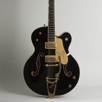 Gretsch G-6136TBK Black Falcon Arch Top Hollow Body Electric Guitar (2011), ser. #JT11051997, original black hard shell case. image 1