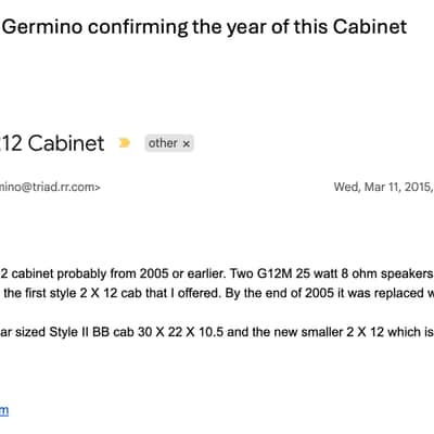 Germino 2x12 Cabinet with Greenbacks image 8