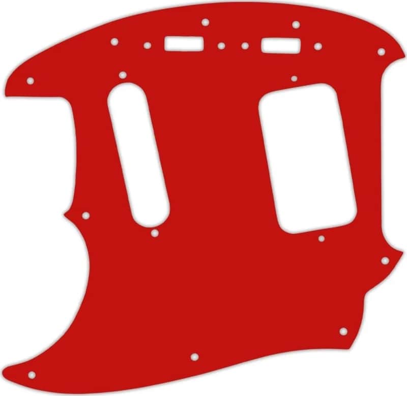 WD Custom Pickguard For Left Hand Fender 1990's Jag-Stang #07 Red/White/Red image 1