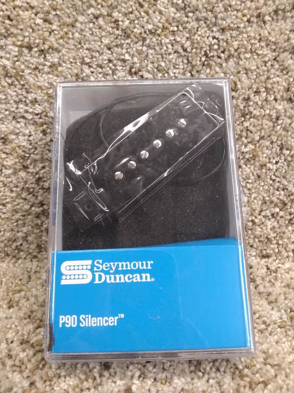 Seymour Duncan Vintage P90 Silencer Dog Ear Bridge Pickup Black image 1