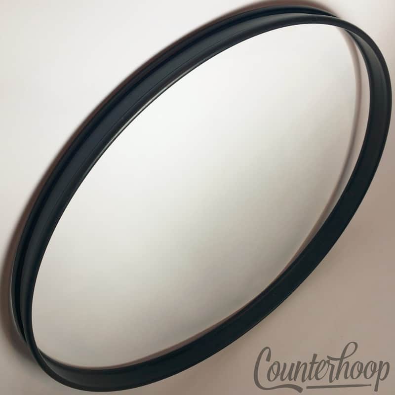 *Sonor Force 2001 22" x 1 7/16" Bass Drum Hoop/Rim Black Metal w/ Inlay* image 1