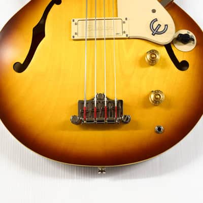 Epiphone Jack Casady Signature Bass Fretless - Aged Royal Tan image 3