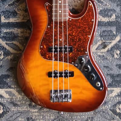 Fender American Deluxe Jazz Bass Special Edition Quilt 1999-2000 - Tobacco Burst image 1