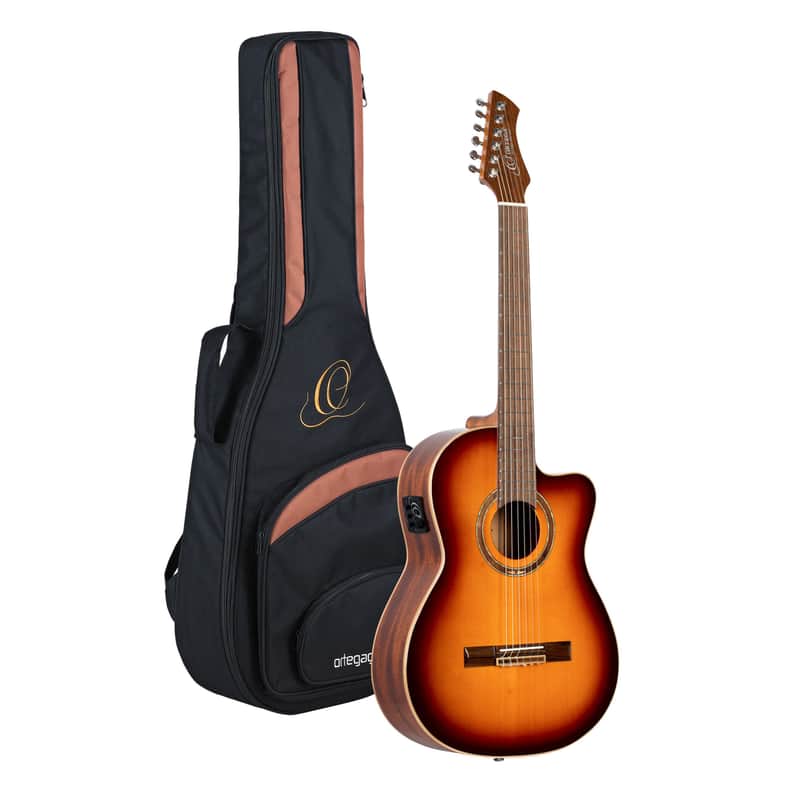 Ortega RCE238SN-FT Performer Series Solid Alaskan Sitka Spruce Top Mahogany Neck Nylon 6-String Classical Acoustic-Electric Guitar w/Deluxe Gig Bag image 1