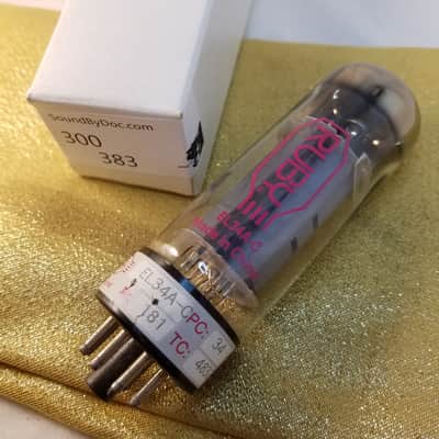 Ruby Matched Pair (2) EL34A-C 6CA7 tNOS AT1000 TESTED Vacuum Tubes Early China Power Pentode 1980-1992 image 1