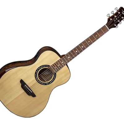 LUNA Flora Lotus Custom grand concert A/E GUITAR new Pink - Flower