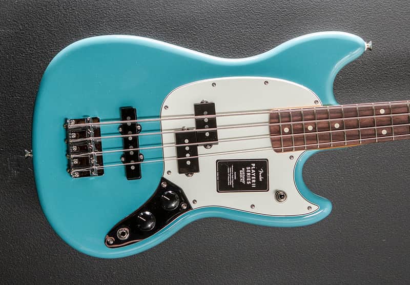 Fender Player II Mustang Bass PJ - Aquatone Blue w/Rosewood image 1