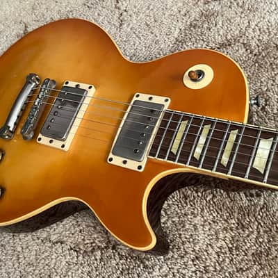 Orville by Gibson LPR 1993 - Lemon Burst Light Tiger Flame Lacquer Cream Fret Edge Binding image 4