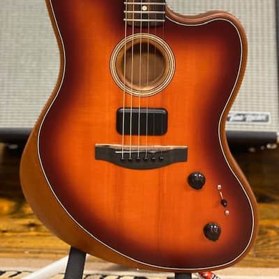 Fender American Acoustasonic Jazzmaster 2021 3-Color Sunburst image 2