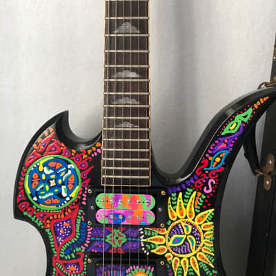 SALES*Fernandes MG Electric Guitar(松本秀人モデル)Hide Matsumoto Collection X-Japan Black and Hand-painted image 9