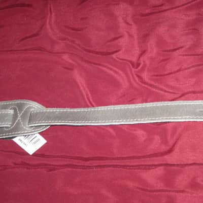 new with tags very near A+ Perri’s Leathers Ltd BM2-NKL 2" Soft Italian Premium Leather Nickel (light gray) / Suede Black Guitar Strap - main side is Nickel Leather / other side is Black Suede (can be reversed) - adjustable length of 35" to about 50" image 12