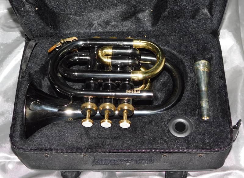 Allora MXPT-5801-BK Black Nickel Series Pocket Trumpet image 1
