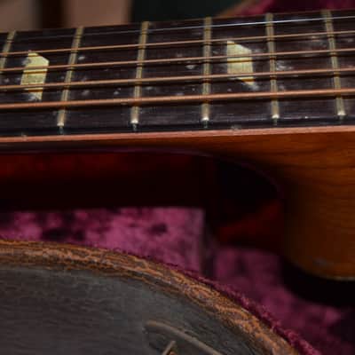 Epiphone Blackstone archtop acoustic 1940's Natural, project guitar. image 23