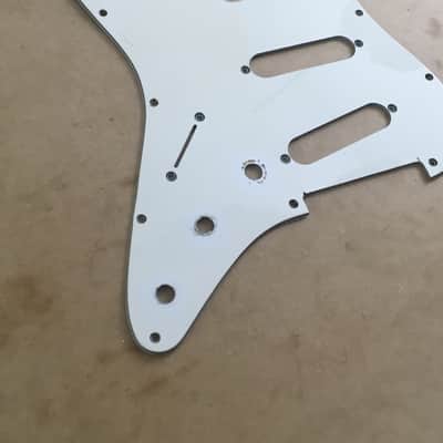 LEFTY Fender Stratocaster Pickguard 3-Ply Parchment Left Strat Natural Old Relic image 2