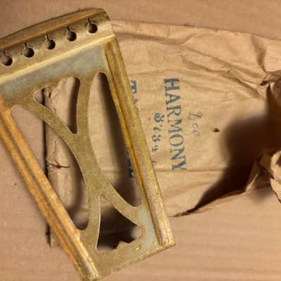 1950s Harmony Acoustic Flat Top Guitar Tailpiece NOS #3734 image 1
