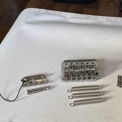 2010's MIM Fender Mexico Stratocaster Factory 6 Post Tremolo Bridge & Arm 2 1/16" String Spacing image 1