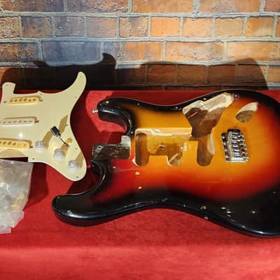 Vintage Columbus Partscaster w/ Original Body & Parts Sunburst image 3