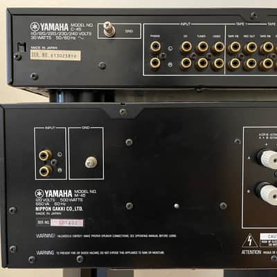 Yamaha C45 Preamplifier with M45 Power Amplifier image 9