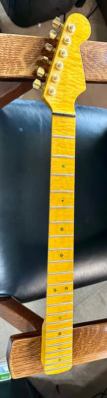 Warmoth 5A Flame Maple SRV Stratocaster Neck image 1