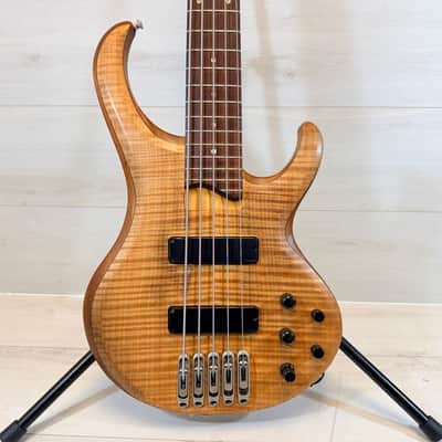 Ibanez BTB1005 Prestige 5-String Bass Natural Flame Maple MIJ w/ Case 1999 image 2
