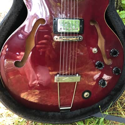 Matsumoku Laguna Set Neck design 1970's-80's - dark red image 5
