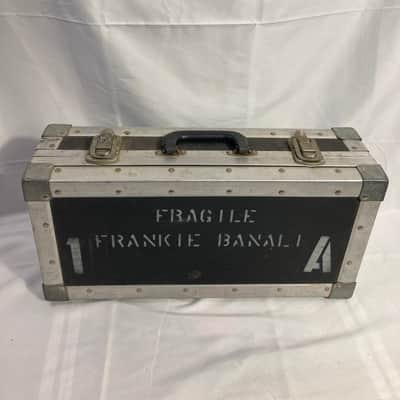 Frankie Banali's Quiet Riot, Anvil Cases 19.5"x9.5" Utility Carrying Case, Stenciled 1980's - Black image 5