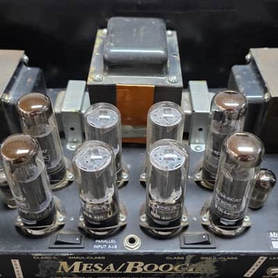 1989 Mesa Boogie Simul-Class 295 Stereo 2x95 Watt 2x30 Watt Pro Artist Studio Recording Rig Guitar Power Amplifier Preamp Preamplifier Head Rack Mount Mounted Racked Vintage 80s American USA 2 Two Channel image 2