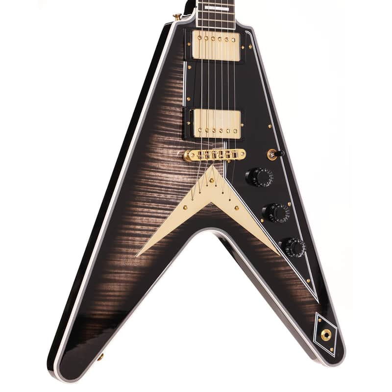 Gibson Custom Shop Flying V Custom Figured Top VOS Cobra Burst image 1