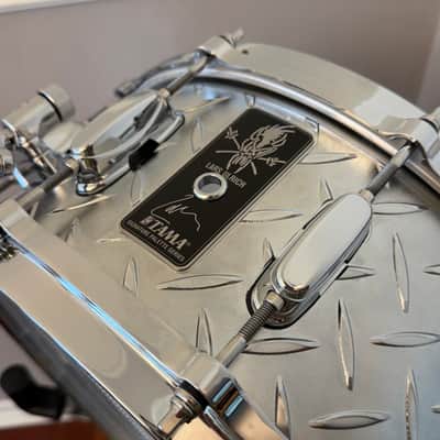 Tama LU1465 6.5x14" Lars Ulrich Signature Snare Drum - Diamond Plate Steel image 2
