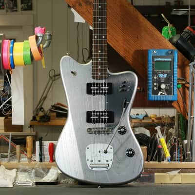 Deimel Guitar Works Firestar Custom 2020 Silver/ Filled Black Pores & Neck, New (Authorized Dealer) image 4