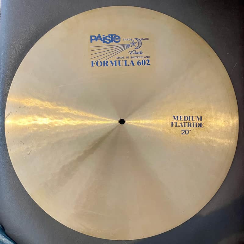 Paiste Formula 602 20 Medium Flat Ride (Rare 1981 Blue Label) image 1