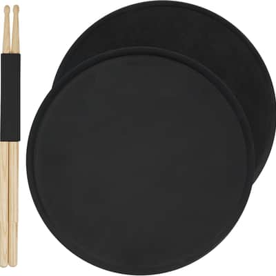 Practice Drum Pad, Drum Practice Pad, Silent Practice Pad for Drumming with Different Playing Surface with 1 Pairs Drum Sticks image 1