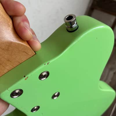 First Act ME 219 short scale electric Guitar upgraded - Neon green image 4