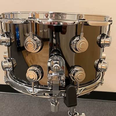 DW DRVB0814SVC Collector's Series 8x14" Black Nickel over Brass Snare Drum w/ Chrome Hardware image 4