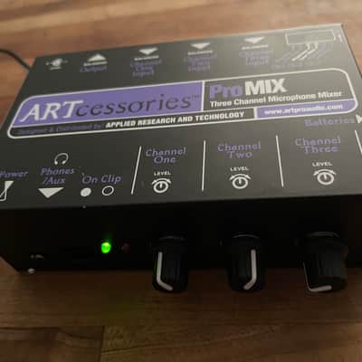 ART ProMix 3-Channel Microphone Mixer (like new) Black image 2