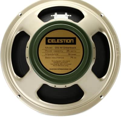Celestion G12M Greenback 12-inch 25-watt Replacement Guitar Amp Speaker - 16 ohm image 1