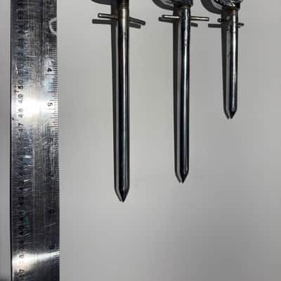 Rare McIntosh Clip on bass drum spurs x 3 1920’s-1930’s - Chrome image 1