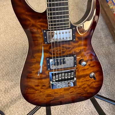 ESP LTD KS-7 Ken Susi Signature Dark Brown Sunburst w/ D Activators image 7