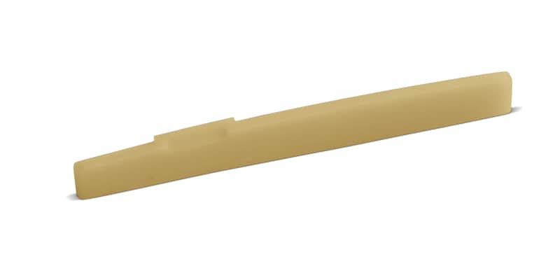 Bone Saddle – Fits Some Pre-2016  Taylor® Guitars – Forward Line B Compensation – 9 mm Height – Unbleached image 1