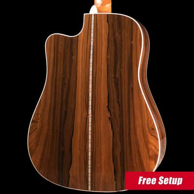 Martin Custom Shop Dreadnought Acoustic Guitar - Ziricote with Hardshell Case image 2