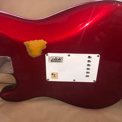 David Gilmour Red Strat Style Sticker Set – “#1” & PLEK Replica Decals image 1