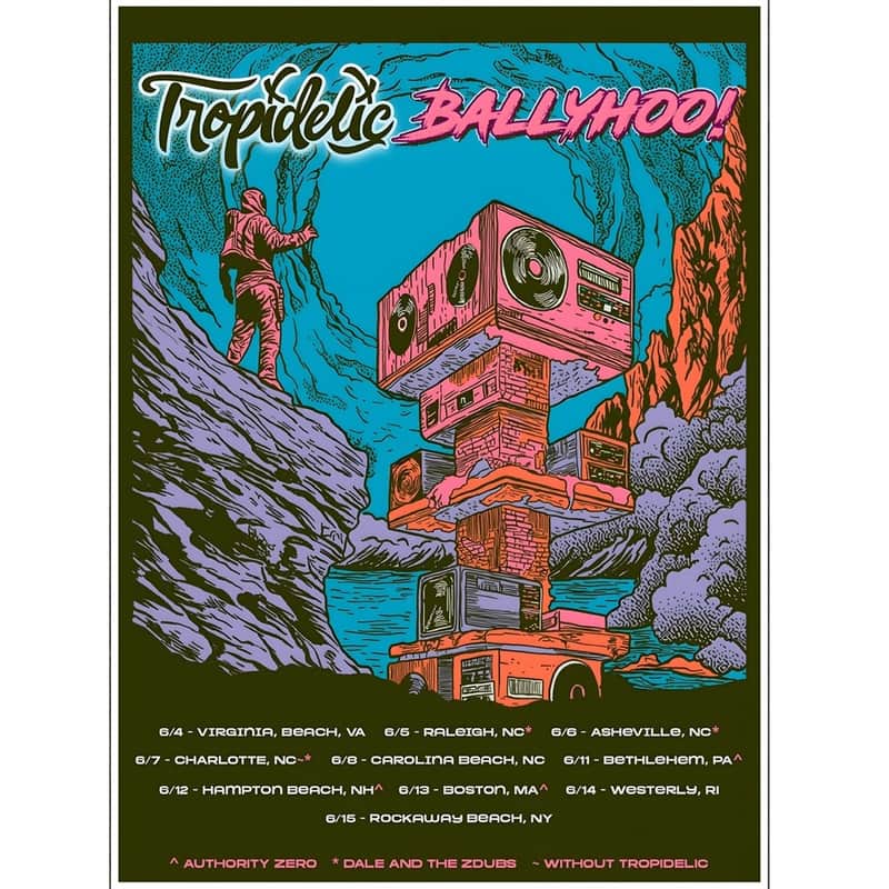 TROPIDELIC | BALLYHOO! Spring Tour 2025 Ltd Ed New RARE Poster! Reggae Rock Ska Alternative Punk Dub image 1