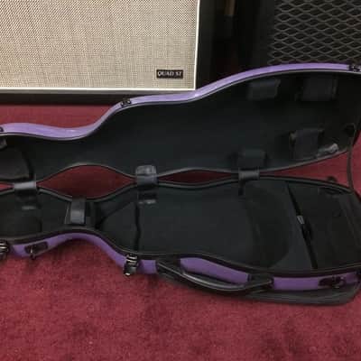 WCS Cello-Shaped VIOLIN upgraded Fiberglass Pro Case 4/4 Brushed Purple image 8