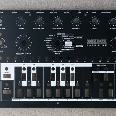 XOXBOX 303 Clone Custom Front Control Panel - Satin Black or Satin White image 1