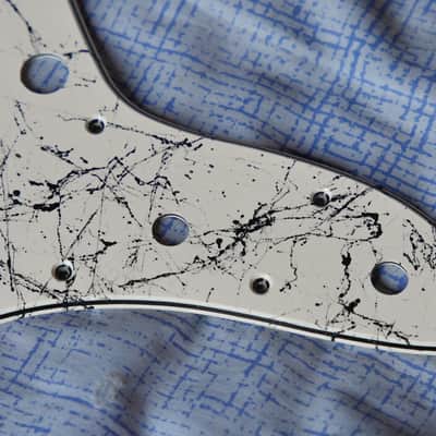 Pickguard Fender Jazzmaster Made in japan MIJ CIJ white marble offset Left hand Lefty mancino image 5