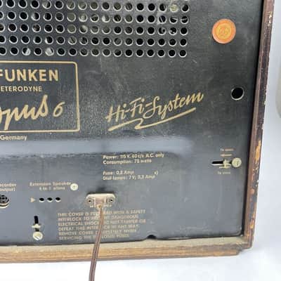 Telefunken Opus 6 HiFi Radio System Licensed by Armstrong Amplifier West Germany image 8