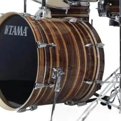 Tama Imperialstar 5pc Drum Kit w/ Meinl HCS Cymbals - Coffee Teak Wrap image 3