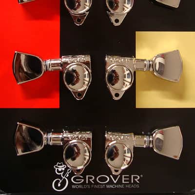 Grover 102-18NK Rotomatic Tuning Machines 3 +3 Nickel Finish w/Keystone Buttons image 1