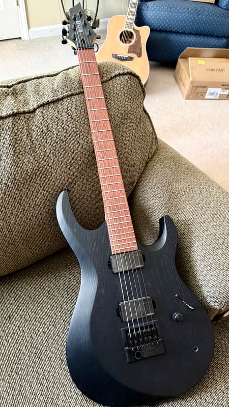 Kiesel Aries 6 Baritone w/ Evertune - Black Raw Tone Satin image 1